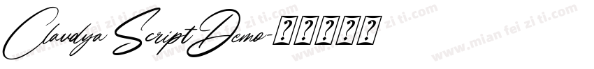 Claudya Script Demo字体转换